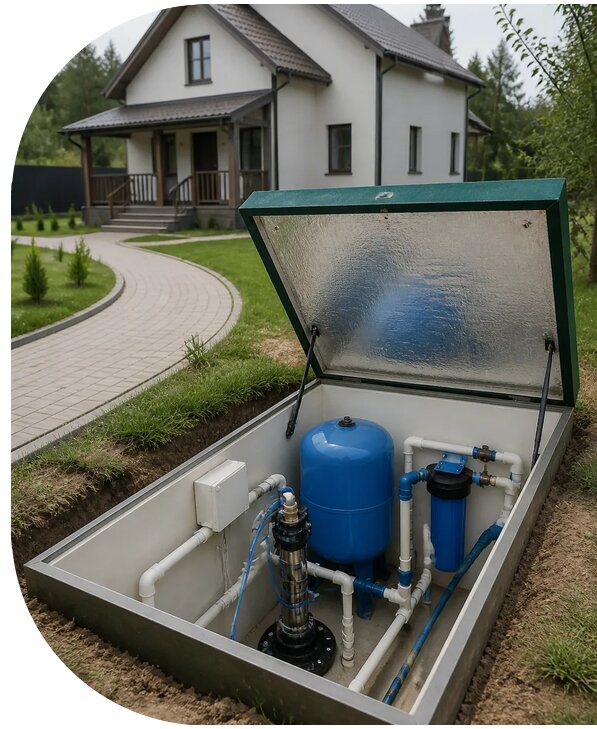 Автономное водоснабжение дома в Прокопьевске от 155055 р. | АПаруса-Прк